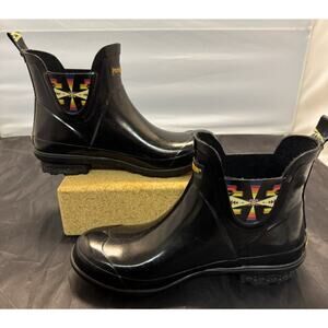 Pendleton Womens Size 7 Tucson Black Waterproof Chelsea Rain Boots Shoes